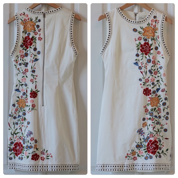 Alice + Olivia Dresses & Skirts - ALICE + OLIVIA Embroidered Border Studded Mini Dress